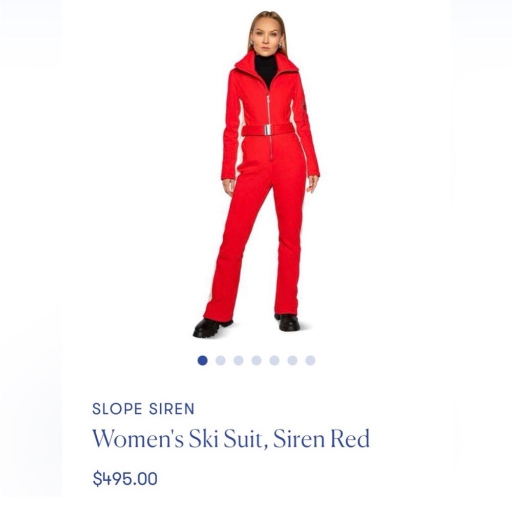 Slope siren red ski suit